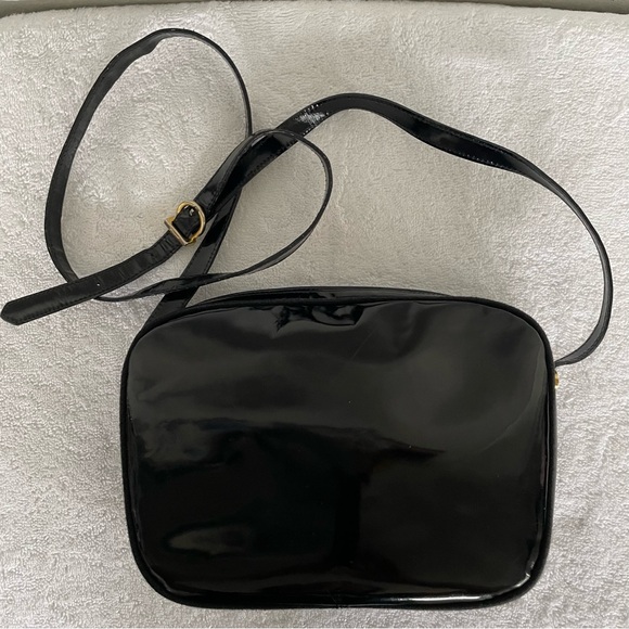 Salvatore Ferragamo Vintage Crossbody Bag Enamel Shoulder Vara - Picture 3 of 16